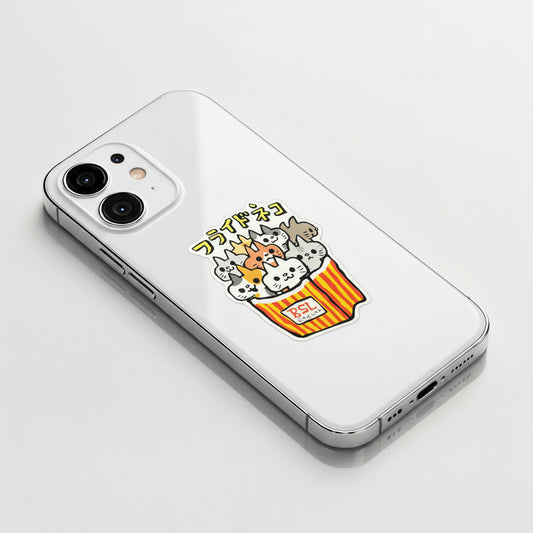 Pommes Frites Katze ✦ B-Side Label Sticker