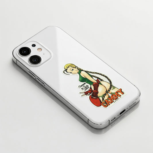 Street Fighter Cammy (Peace Pose) ✦ B-Side Label Sticker