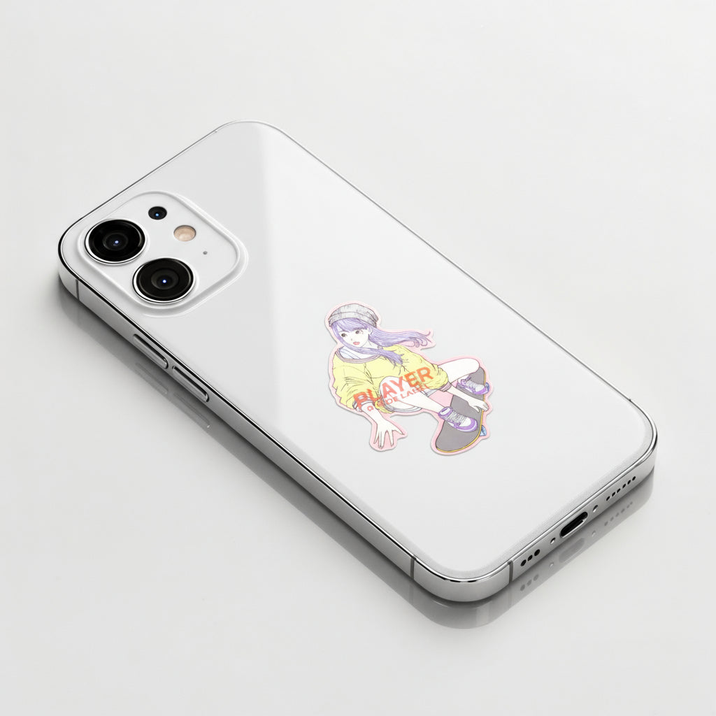 Stylish Skater Girlie ✦ B-Side Label Sticker