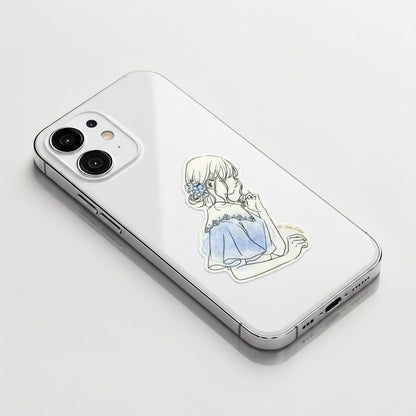 Blue Blossom Elegance ✦ B-Side Label Sticker