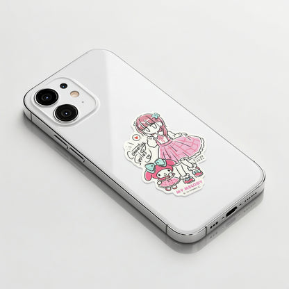 Sanrio My Melody & Girl ✦ B-Side Label Sticker