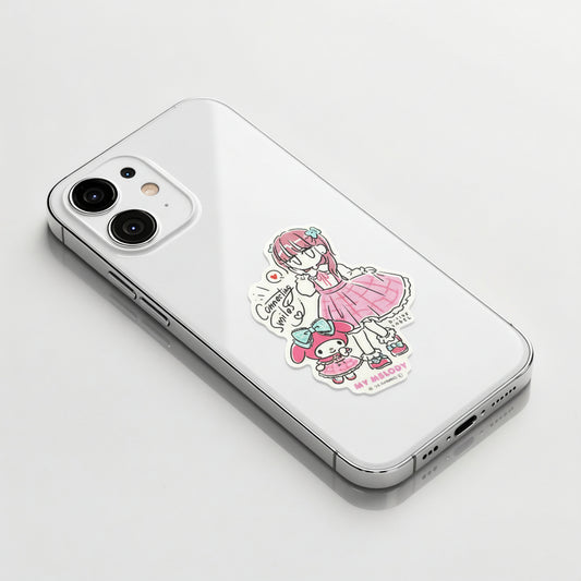 Sanrio My Melody & niña ✦ Pegatina B-Side Label