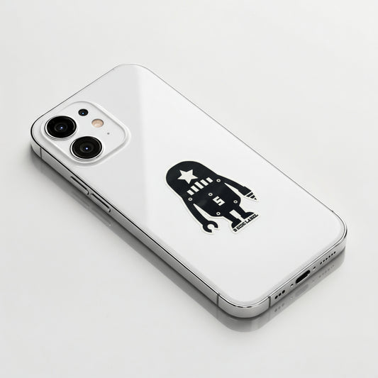 Serie Robot Retro ✦ Pegatina B-Side Label