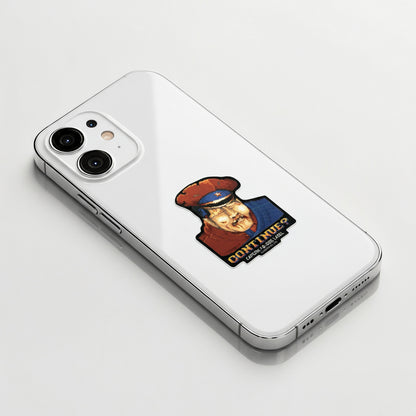 Street Fighter M. Bison “Continue?” ✦ B-Side Label Sticker