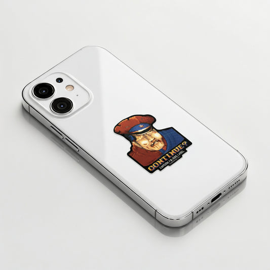 Street Fighter M. Bison “Continue?” ✦ B-Side Label Sticker