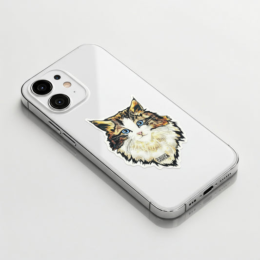 Norwegische Waldkatze ✦ B-Seite Label-Sticker