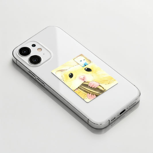 Hamster & Girl Face-Time ✦ B-Side Label Sticker