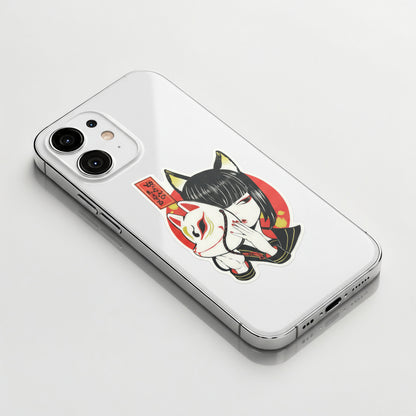 Fox Mask Girl ✦ B-Side Label Sticker