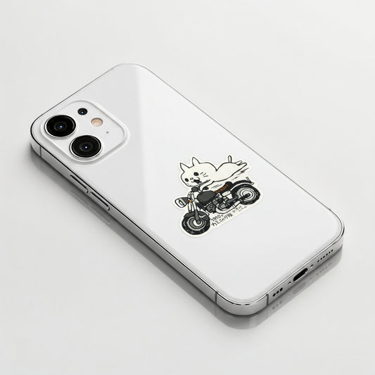 Kitty Cat Biker ✦ B-Side Label Aufkleber