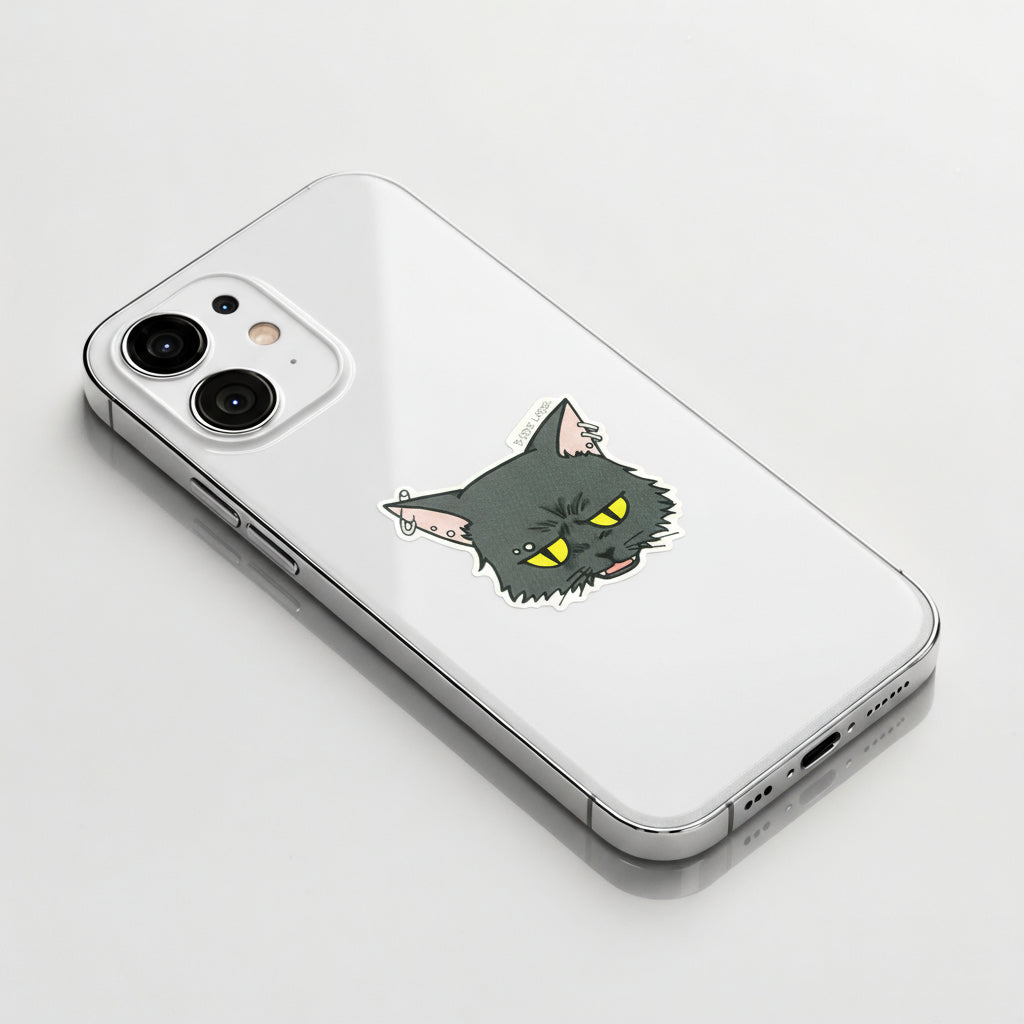 Black Cat & Piercings ✦ B-Side Label Sticker