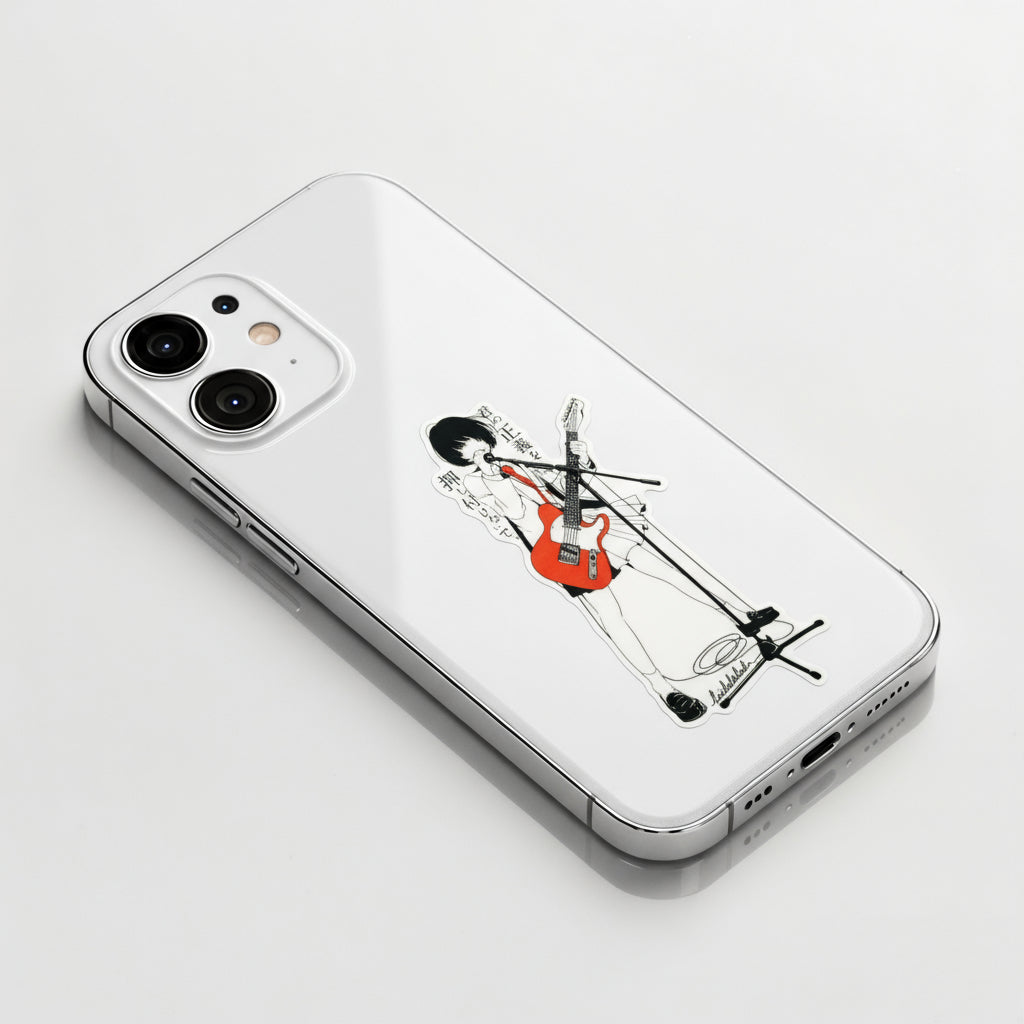 Lead Guitar Girlie ✦ B-Side Label Sticker