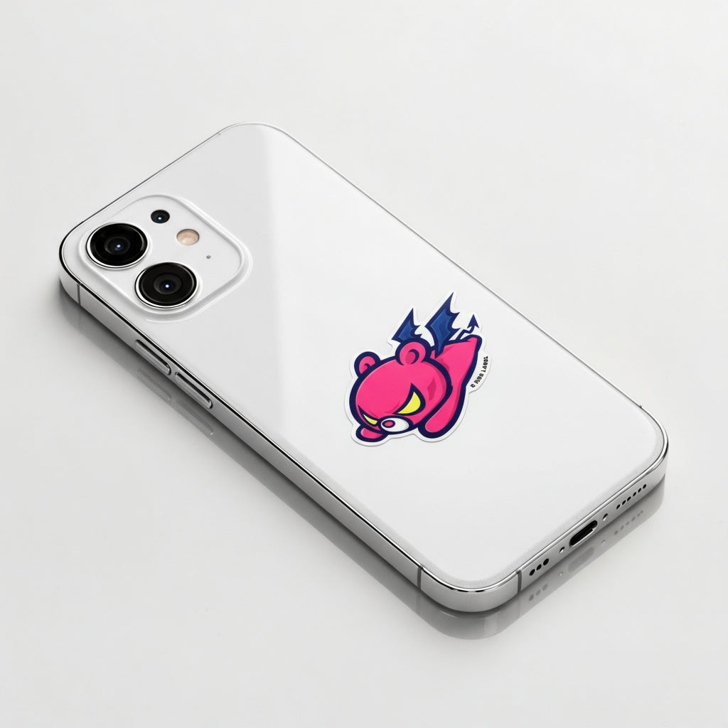 Flying Akuma Bear ✦ B-Side Label Sticker