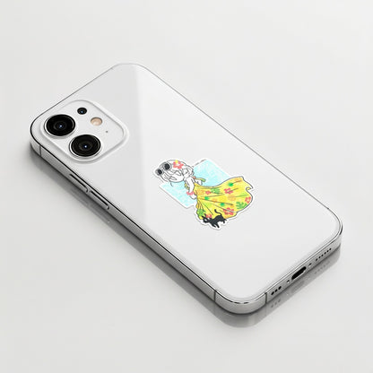 Hawaiian Dress Girlie & Cat  ✦ B-Side Label Sticker