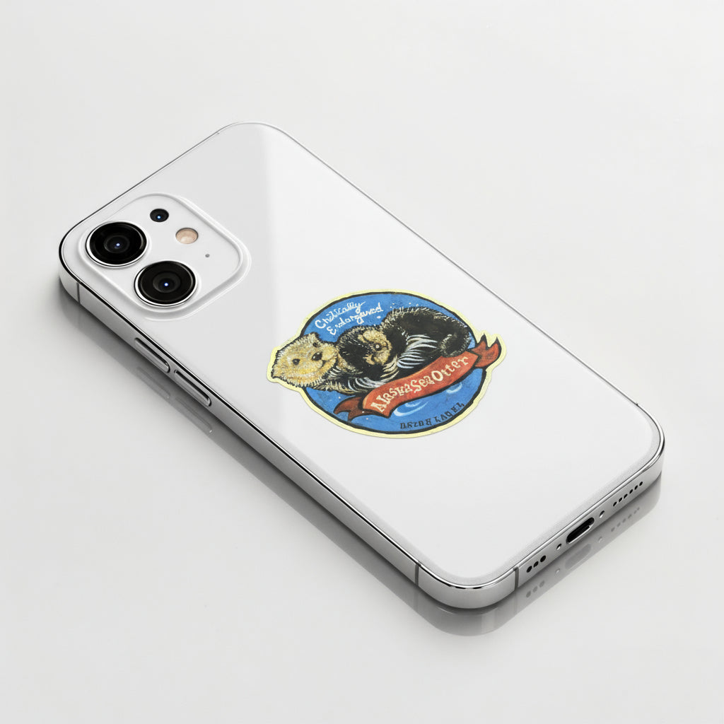 Alaska Sea Otter Endangered ✦ B-Side Label Sticker