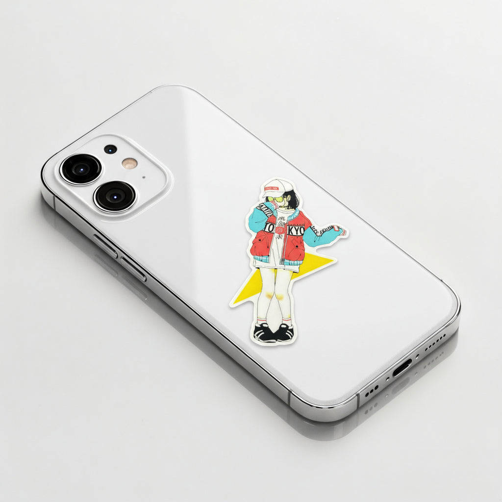 Tokyo Street-Style Girlie ✦ B-Side Label Sticker