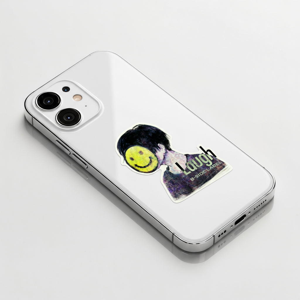Laugh, Smile... Face, Masked ✦ B-Side Label Sticker