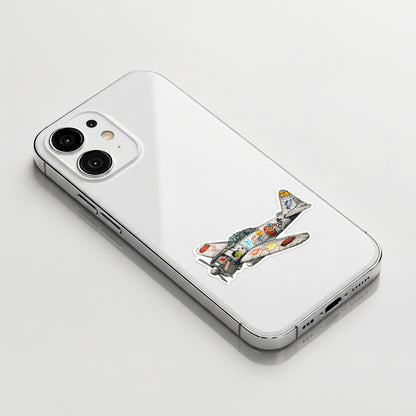 Graffiti Fighter Plane ✦ B-Side Label Sticker