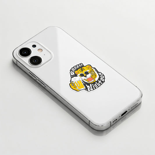 Wild Night Out Tiger ✦ B-Side Label Sticker