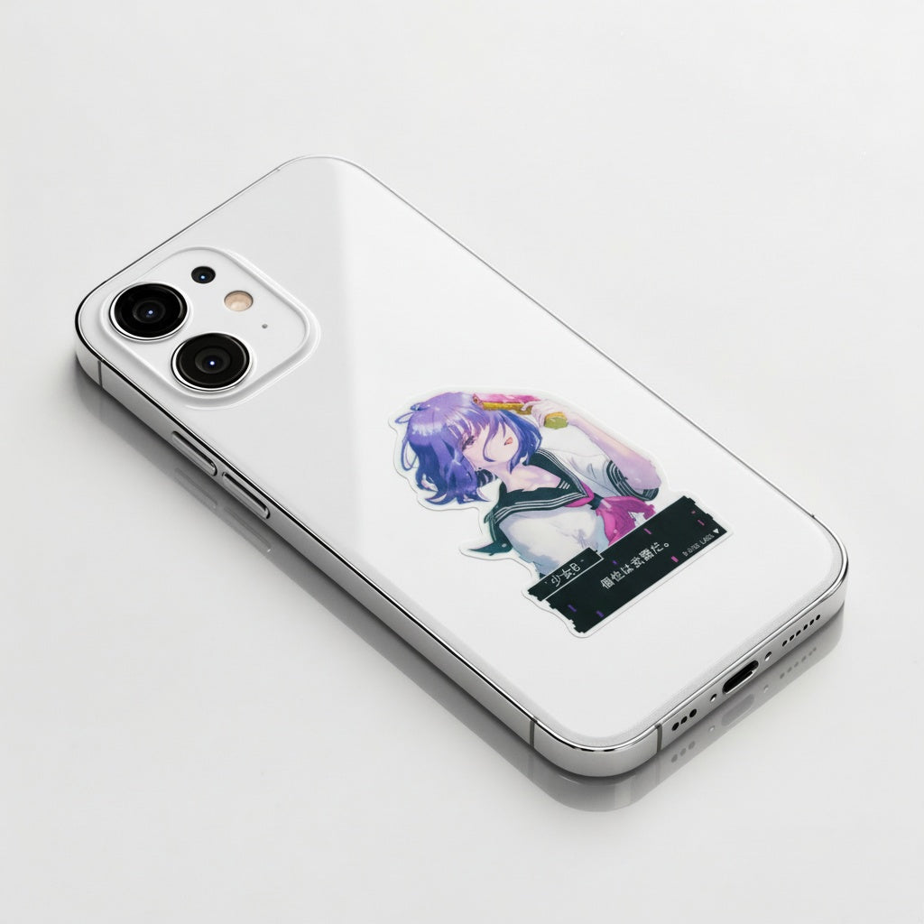Cyber-School Girlie ✦ B-Side Label Sticker