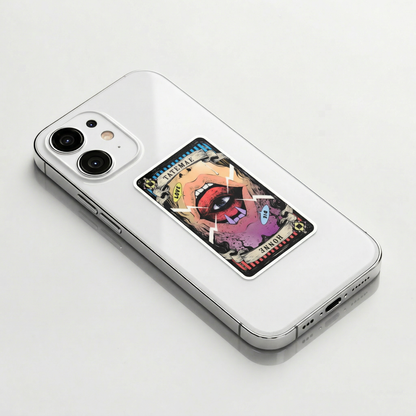 Blue Hair, Fox-Eared Girl ✦ B-Side Label Sticker