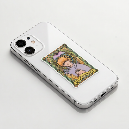 Stained-Glass Affirmation ✦ B-Side Label Sticker