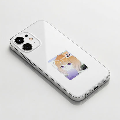Mädchen & Shiba Inu Face-Time ✦ B-Side Label Sticker
