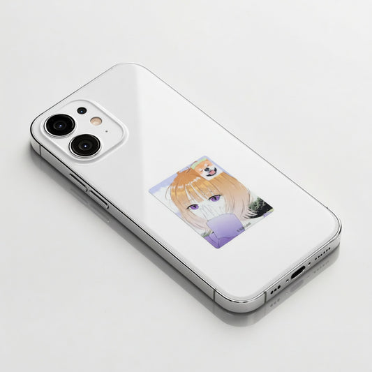 Mädchen & Shiba Inu Face-Time ✦ B-Side Label Sticker