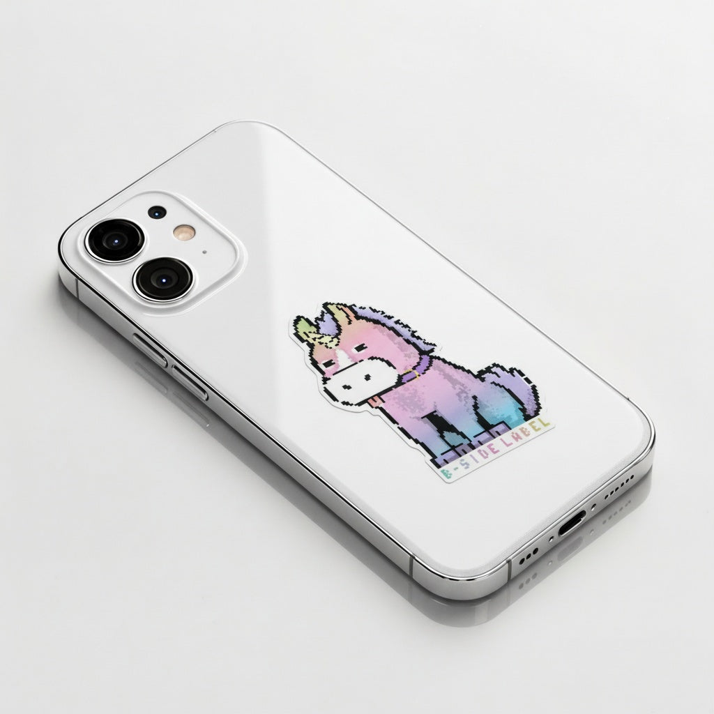Pixel Pastel Unicorn ✦ B-Side Label Adhesivo