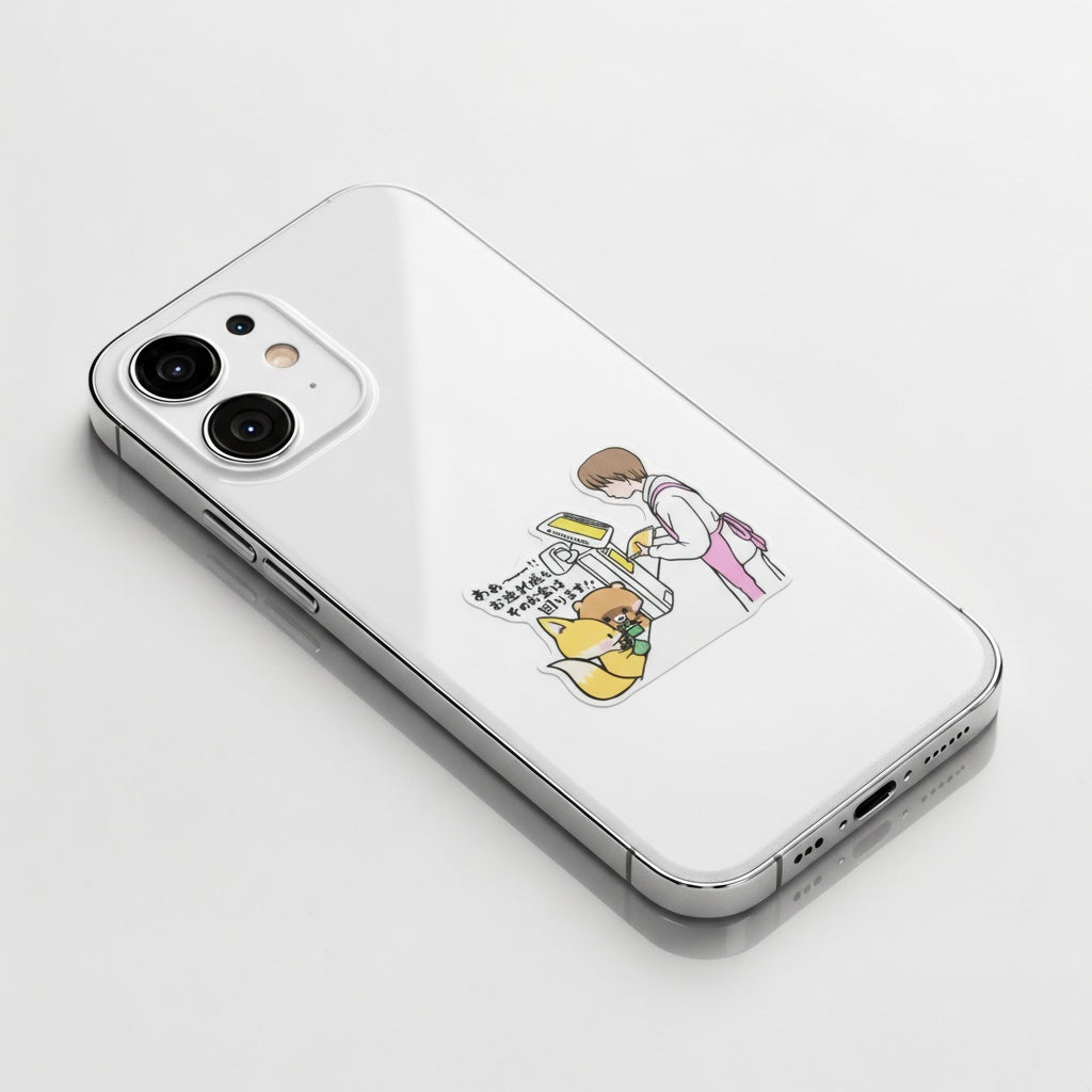 Cute Animals At The Checkout ✦ B-Side Label Sticker