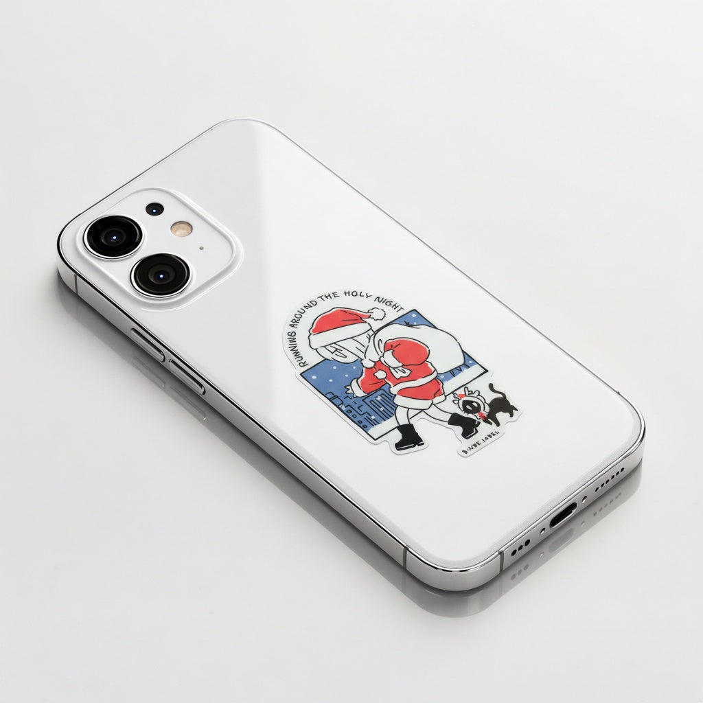 Santa Girlie & Kitty ✦ B-Side Label Sticker