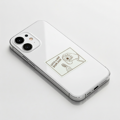 Coffee in Hand, Dreams Ahead ✦ B-Side Label Sticker