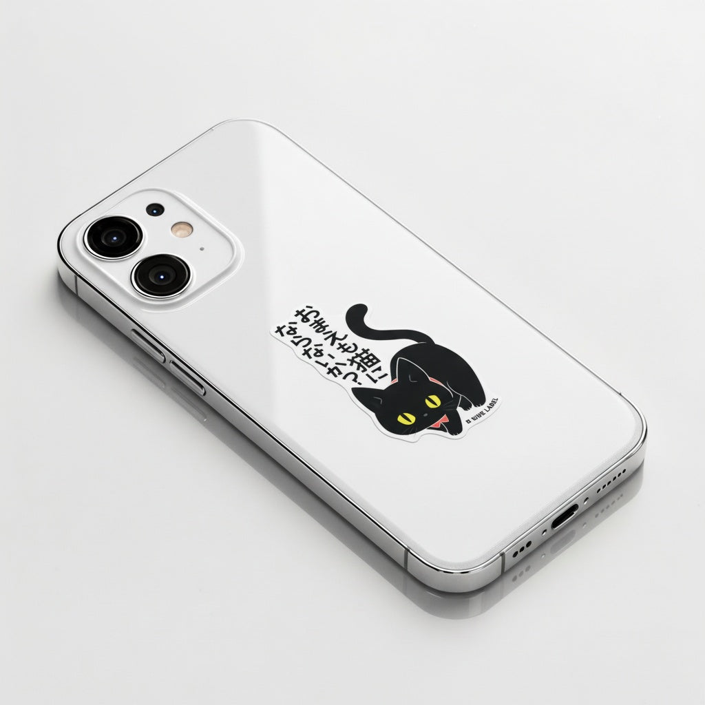 Curious Black Cat ✦ B-Side Label Sticker