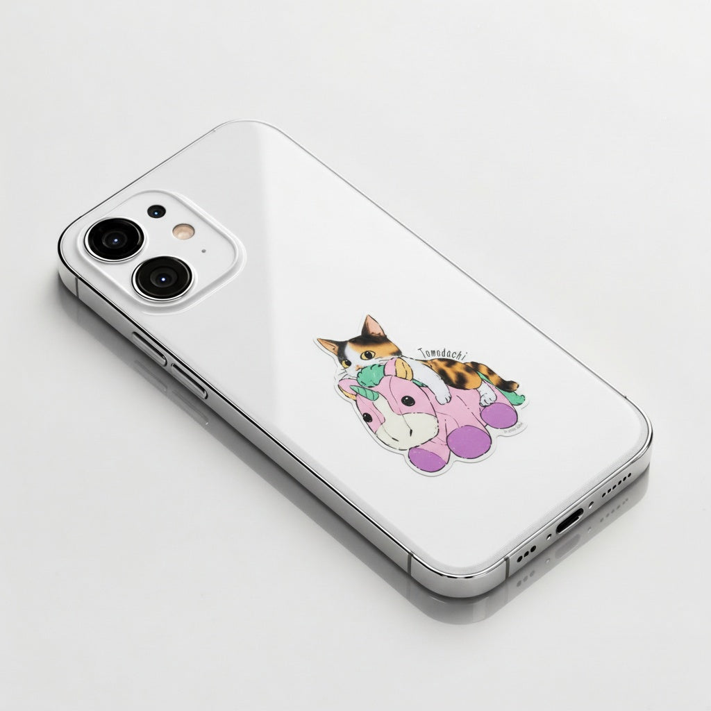 Cute Cat & Unicorn ✦ B-Side Label Sticker