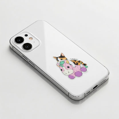Cute Cat & Unicorn ✦ B-Side Label Sticker
