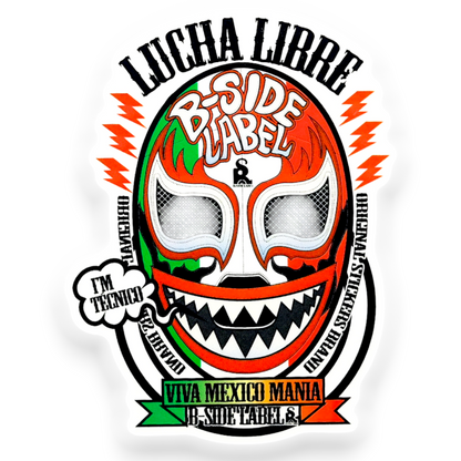 Lucha Libre Mask ✦ B-Side Label Sticker