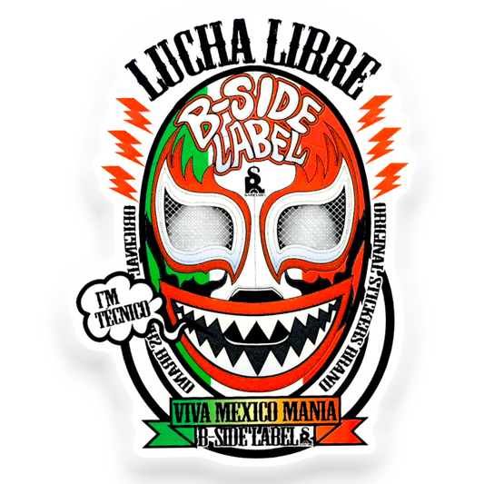 Lucha Libre Mask ✦ B-Side Label Sticker