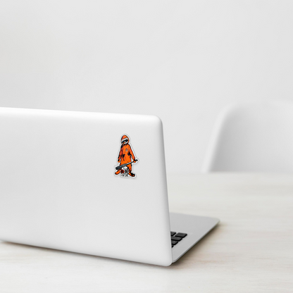 Creepy Orange Mascot ✦ B-Side Label Sticker