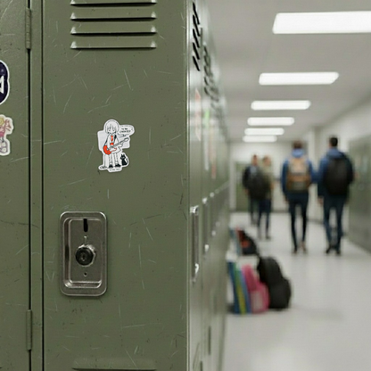 Guitar Girl & Cat ✦ B-Side Label Sticker