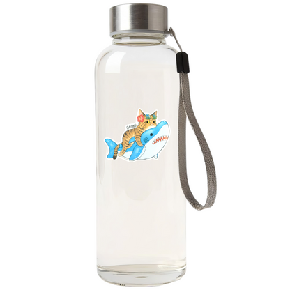 Hawaiian Cat Shark Floatie ✦ B-Side Label Sticker