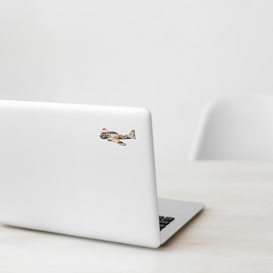 Graffiti Fighter Plane ✦ B-Side Label Sticker
