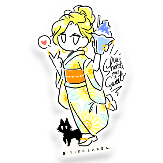 Summer Yukata & Shaved Ice ✦ B-Side Label Sticker