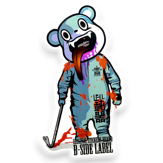Creepy Teddy Bear Mascot ✦ B-Side Label Sticker