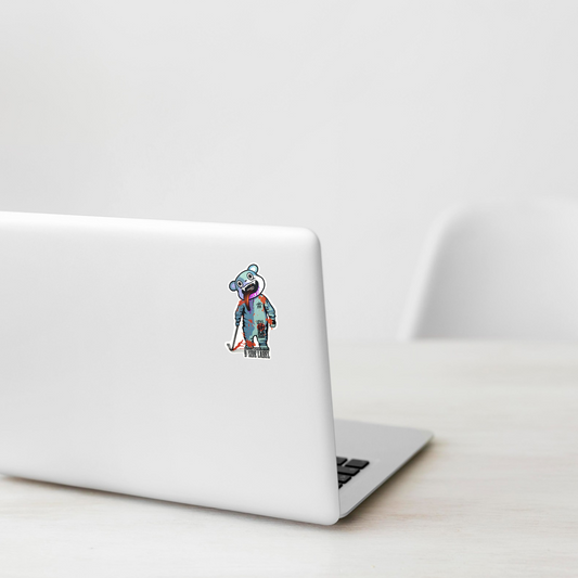 Creepy Teddy Bear Mascot ✦ B-Side Label Sticker
