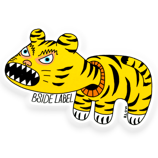 Quirky Cute Tiger ✦ B-Side Label Sticker