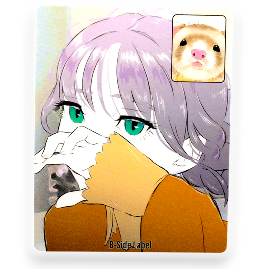 Girl & Ferret Face-Time ✦ B-Side Label Sticker