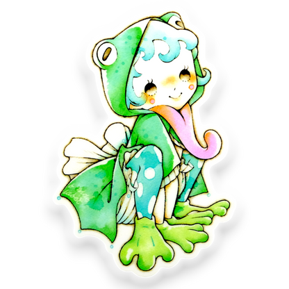 Frog Girlie ✦ B-Side Label Sticker