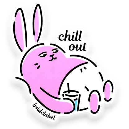 Chill Out Bunny ✦ B-Side Label Sticker