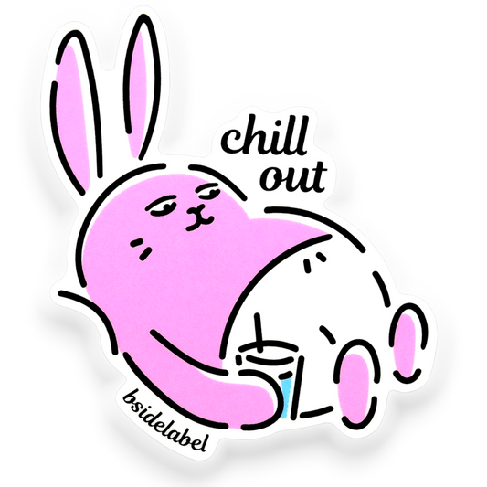 Chill Out Bunny ✦ B-Side Label Sticker