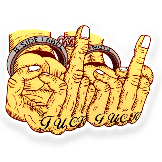 Rebel Hands, Fingers, and Cuffs ✦ B-Side Label Sticker