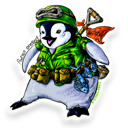 Penguin Special Forces ✦ B-Side Label Sticker